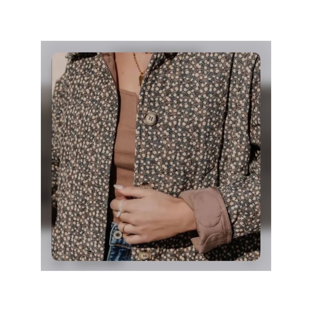 Bohme Tan and Blue Blazer Structured Suit Jacket